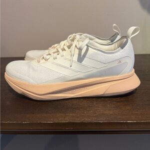 Adidas Women's Cream and Pink Athletic Shoes